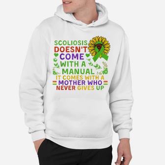 Funny Scoliosis Mother Quote Sunflower With Butterflies Hoodie | Crazezy