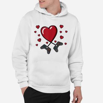 Gamer Valentines Day Shirt Heart Video Controller Kids Boys Hoodie | Crazezy AU