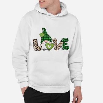 Gnome St Patricks Day Leprechaun Tomte Love Leopard Green Sweatshirt Hoodie | Crazezy CA