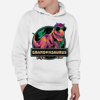 Grandmasaurus T Rex Grandma Saurus Dinosaur Family Matching Hoodie | Crazezy