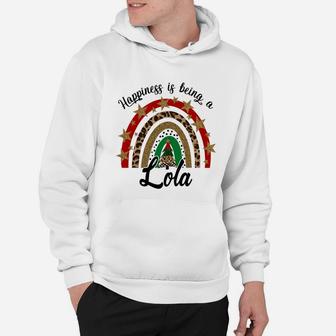 Happiness Is Being A Lola Rainbow - Grandma Gift Sweatshirt Hoodie | Crazezy CA