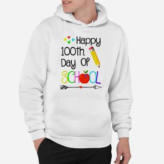 Happy 100Th Day Of School Teacher Kids Boys Girls Toddlers Hoodie | Crazezy CA