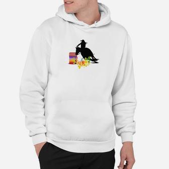 Horse Barrel Racing Cowgirl Flowers Women Girls Hoodie - Thegiftio UK