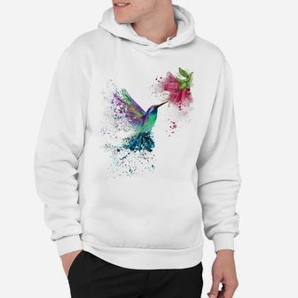 Hummingbird And Flower Bird Watcher Hummingbird Lover Hoodie | Crazezy CA