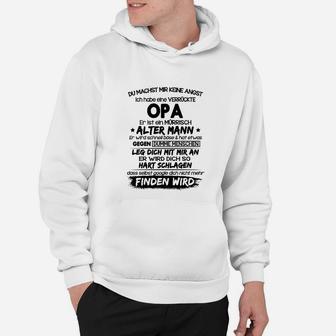 Humorvolles Opa Hoodie mit Alter Mann Spruch, Geschenkidee für Großväter - Seseable