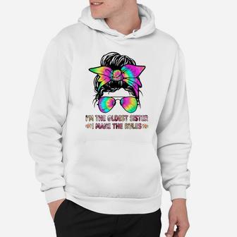 I Am The Youngest - The Rules Don't Apply To Me Tees Floral Hoodie | Crazezy UK