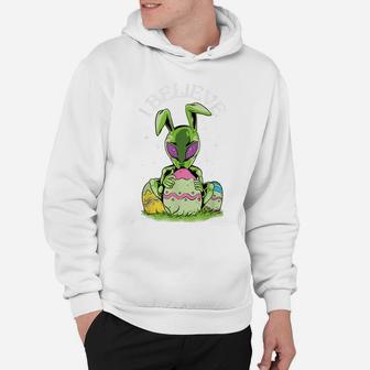 I Believe Bunny Rabbit Alien Easter Egg Hunting Funny Hoodie | Crazezy CA