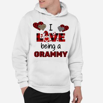 I Love Being A Grammy - Gnome Heart Valentine Day Hoodie | Crazezy