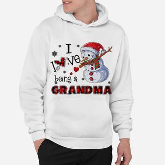 I Love Being A Grandma | Dabbing Snowman Christmas Grandma Sweatshirt Hoodie | Crazezy