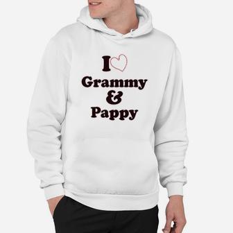 I Love My Grammy And Pappy Grandparents Hoodie | Crazezy UK