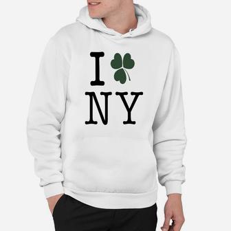 I Shamrock Ny Love New York Clover St Patricks Day Hoodie - Thegiftio UK