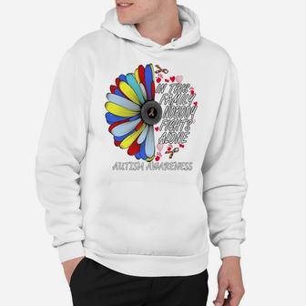 In This Family Nobody Fights Alone Autism Sunflower Gift Hoodie | Crazezy UK