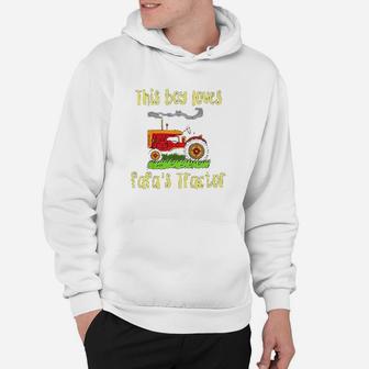 Just A Boy Who Loves Papas Tractor Hoodie | Crazezy