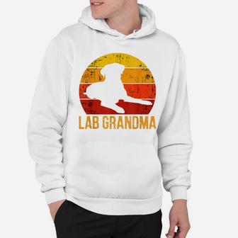 Lab Grandma Vintage Retro Labrador Matching Grandparents Hoodie | Crazezy DE