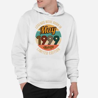 Legends Born In May 1999 Vintage 22Nd Birthday 22Nd Hoodie | Crazezy