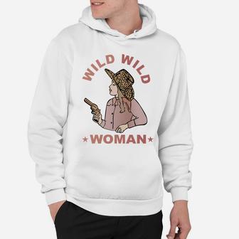 Leopard Cowgirl Hat Wild Wild Woman Western Country Cowboys Sweatshirt Hoodie | Crazezy