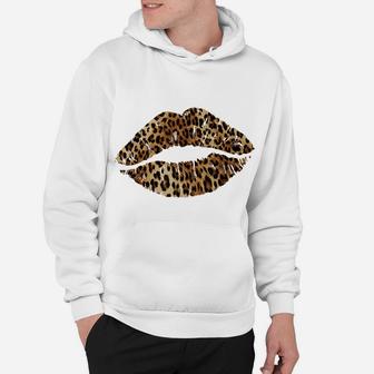 Leopard Lips Trendy Kiss Mouth Women Cheetah Animal Print Hoodie | Crazezy CA