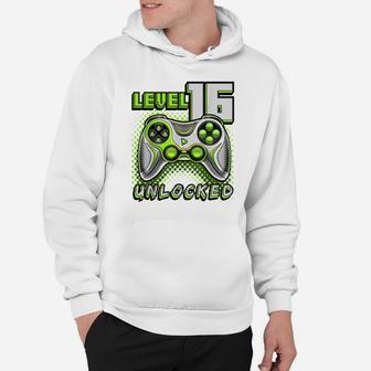 Level 16 Unlocked Video Game 16Th Birthday Gamer Boys Hoodie | Crazezy UK