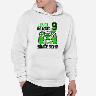 Level 9 Unlocked Awesome Since 2012 Video Game Hoodie | Crazezy UK