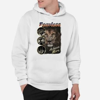Lion Wild Cat Colorful Animal King Jungle Lovers Motivation Hoodie | Crazezy UK