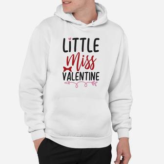 Little Miss Valentine Happy Valentines Day Hoodie - Seseable