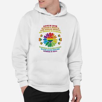 Love Lgbt Daisy Heart Black Gay Pride Equality Gift Hoodie | Crazezy