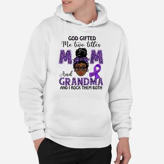 Lupus Awareness God Gifted Me Two Titles Mom And Grandma Hoodie | Crazezy