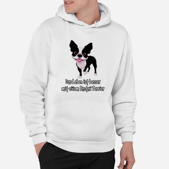 Lustiges Boston Terrier Hoodie – Leben Besser mit Hund - Seseable