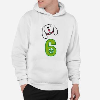 Lustiges Hoodie zum 6. Kindergeburtstag mit Hunde-Motiv - Seseable