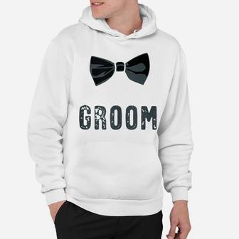 Mens Bow Tie Groom Bachelor Party Hoodie | Crazezy