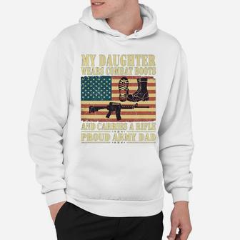 Mens My Daughter Wears Combat Boots - Proud Army Dad Father Gift Hoodie | Crazezy CA