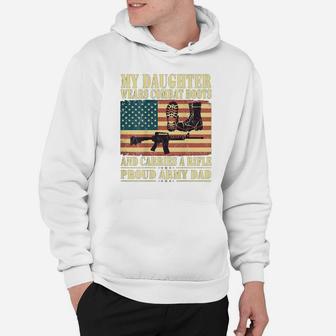 Mens My Daughter Wears Combat Boots Proud Army Dad Father Gifts Hoodie | Crazezy