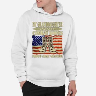 Mens My Granddaughter Wears Combat Boots Proud Army Grandpa Gift Hoodie | Crazezy