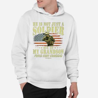 Mens My Grandson Is A Solider - Proud Army Granddad Grandpa Gift Hoodie | Crazezy