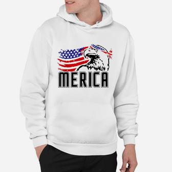 Merica Bald Eagle 4th Of July American Flag Shirt Hoodie - Thegiftio UK