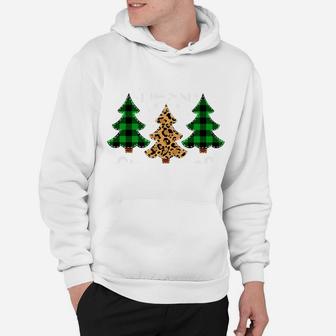 Merry Christmas Tee Leopard & Green Buffalo Plaid Xmas Tree Sweatshirt Hoodie | Crazezy DE