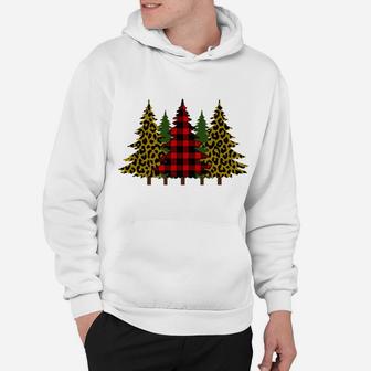 Merry Christmas Tree Leopard And Buffalo Plaid Xmas Tree Sweatshirt Hoodie | Crazezy DE