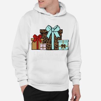 Merry Christmas Y'all Women's Leopard Christmas Gifts Boho Sweatshirt Hoodie | Crazezy UK