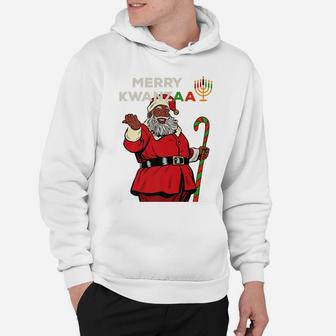 Merry Kwanzaa Santa Black Christmas African American Hoodie | Crazezy CA
