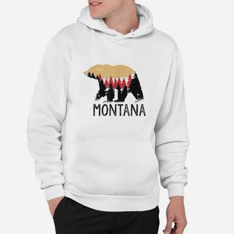 Montana Vintage Grizzly Bear Nature Outdoor Souvenir Gift Hoodie | Crazezy