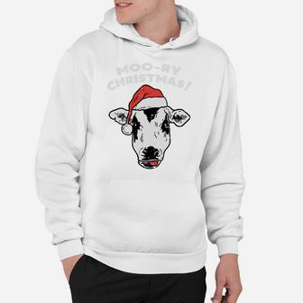 Moory Christmas Cow Moo Funny Farm Animal Xmas Farmer Gift Sweatshirt Hoodie | Crazezy