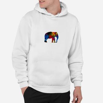 Multicolored Elephant Hoodie - Thegiftio UK