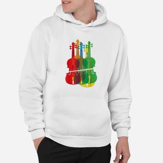 Multicolored Violins Birthday Gift For Musicians Hoodie | Crazezy