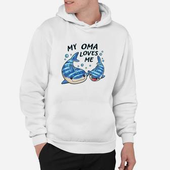 My Oma Loves Me Whale Shark Baby Hoodie | Crazezy