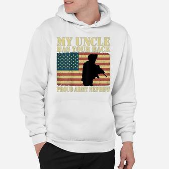 My Uncle Has Your Back - Proud Army Nephew Military Gifts Hoodie | Crazezy DE