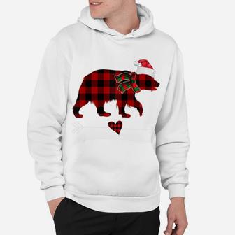 Nana Bear Christmas Pajama Red Plaid Buffalo Family Gifts Hoodie | Crazezy AU