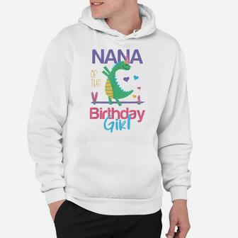 Nana Of The Birthday Girl Dinosaur Theme Matching Family Hoodie | Crazezy