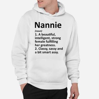 Nannie Definition Personalized Name Funny Christmas Gift Hoodie | Crazezy