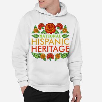 National Hispanic Heritage Month Dahlia Flower Mexico Latino Hoodie | Crazezy
