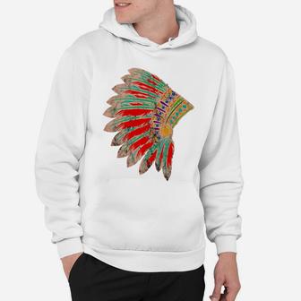 Native American Indian Tribes Feather Headdress Pride Chief Hoodie | Crazezy AU